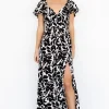 Adira Maxi Dress | Black Floral