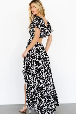 Adira Maxi Dress | Black Floral