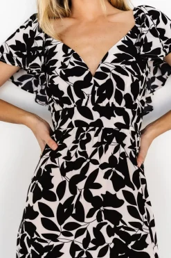 Adira Maxi Dress | Black Floral