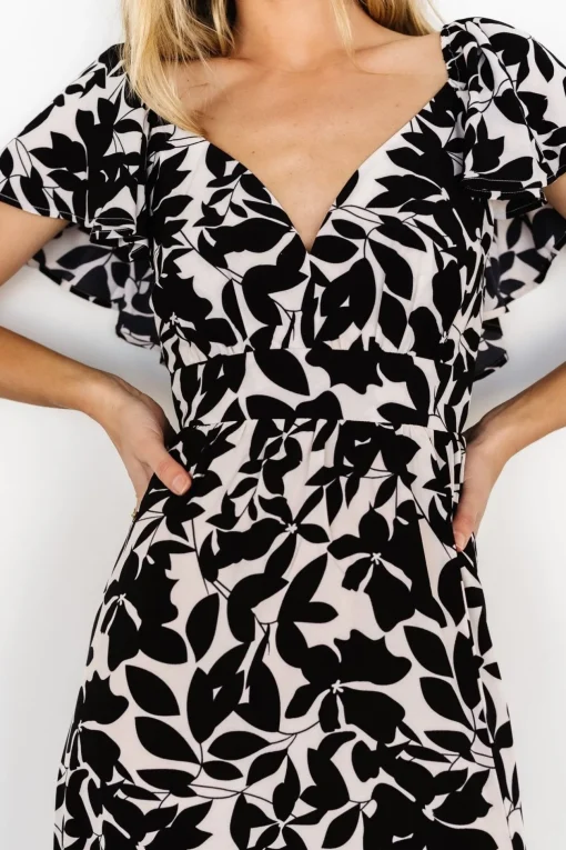 Adira Maxi Dress | Black Floral