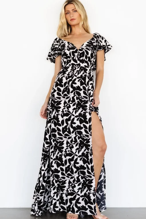 Adira Maxi Dress | Black Floral