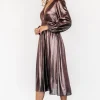Aisha Shimmer Dress | Bronze