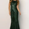 Alessia Sequin Gown | Green
