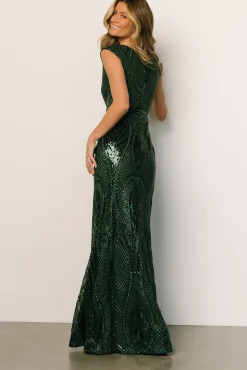 Alessia Sequin Gown | Green