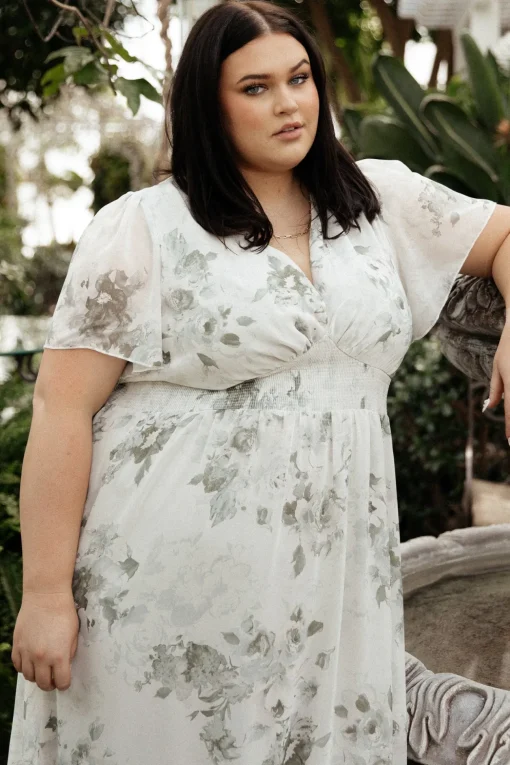 Alexandria Smocked Maxi Dress | Dusty Sage Floral