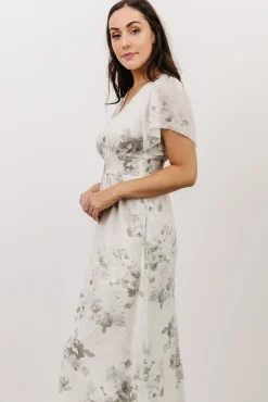 Alexandria Smocked Maxi Dress | Dusty Sage Floral