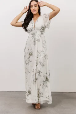 Alexandria Smocked Maxi Dress | Dusty Sage Floral