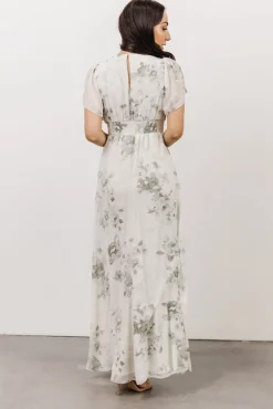 Alexandria Smocked Maxi Dress | Dusty Sage Floral