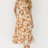 Aliyah Midi Dress | Coral Floral