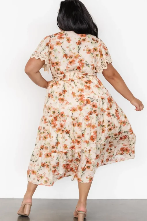 Aliyah Midi Dress | Coral Floral