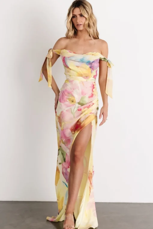 Allegra Off Shoulder Maxi Dress | Multi Floral
