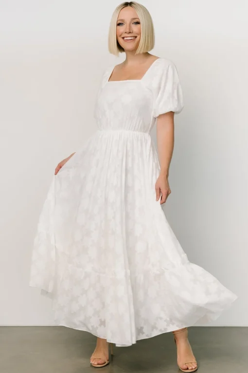 Alta Jacquard Maxi Dress | Off White