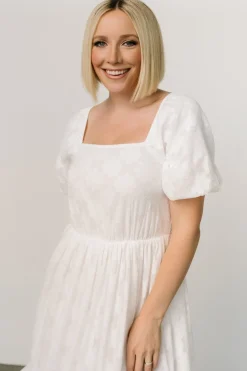 Alta Jacquard Maxi Dress | Off White