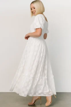 Alta Jacquard Maxi Dress | Off White