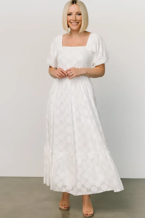 Alta Jacquard Maxi Dress | Off White