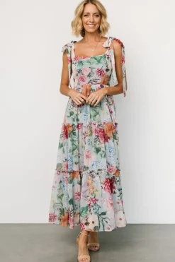 Anita Maxi Dress | Light Blue Multi Floral