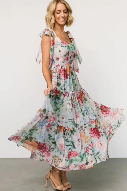 Anita Maxi Dress | Light Blue Multi Floral