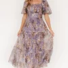 Annabeth Midi Dress | Lavender Floral