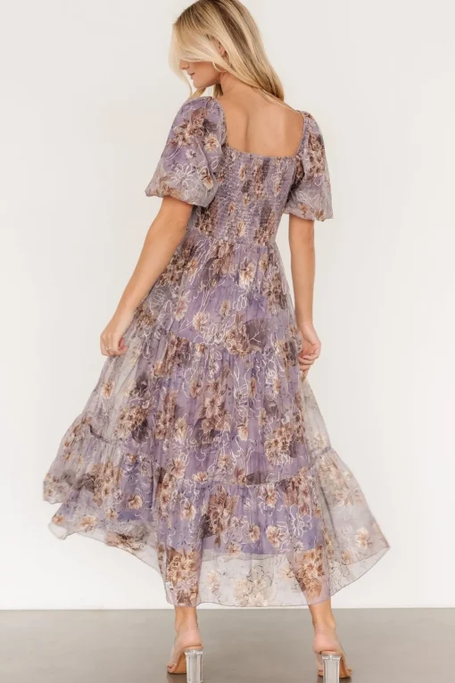 Annabeth Midi Dress | Lavender Floral