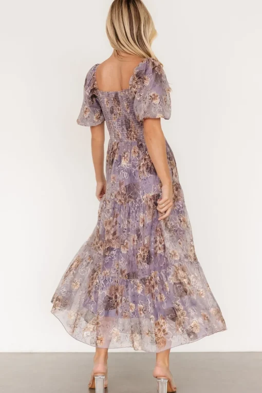 Annabeth Midi Dress | Lavender Floral