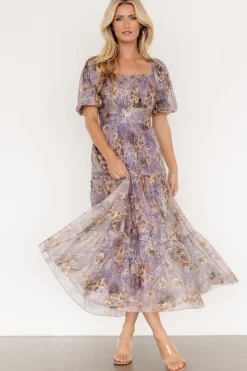 Annabeth Midi Dress | Lavender Floral