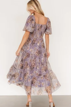 Annabeth Midi Dress | Lavender Floral
