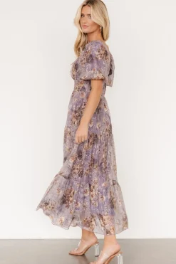 Annabeth Midi Dress | Lavender Floral