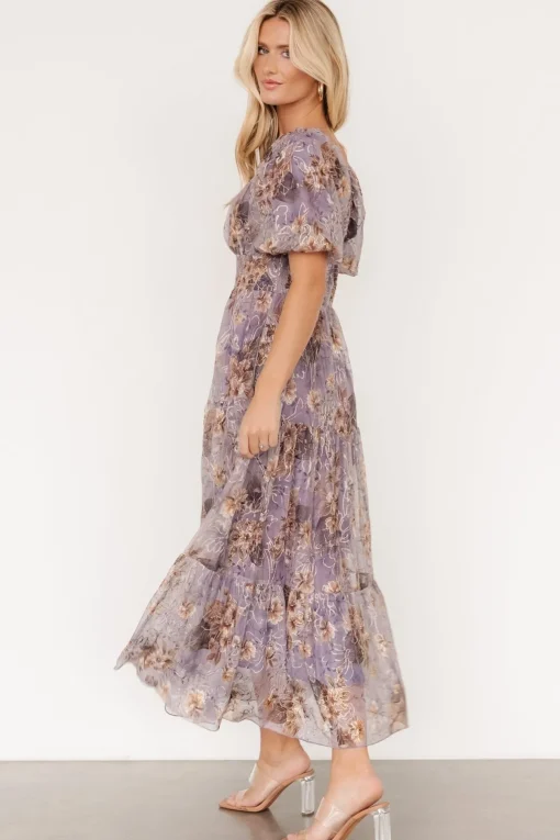 Annabeth Midi Dress | Lavender Floral