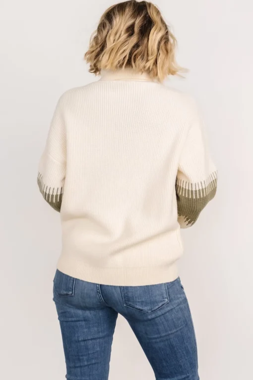 Antonov Turtle Neck Sweater | Sage + Cream