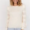 April Knit Sweater | Cream