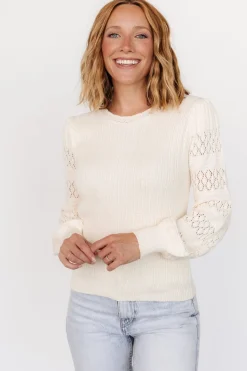April Knit Sweater | Cream