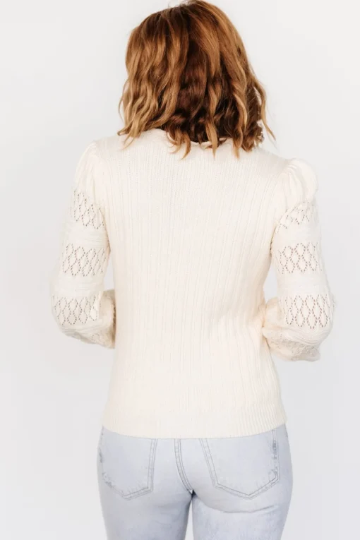 April Knit Sweater | Cream