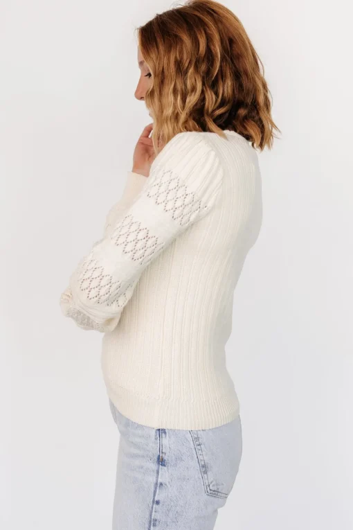April Knit Sweater | Cream