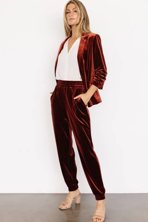 Archie Velvet Jogger Pants | Cinnamon