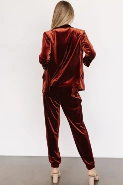 Archie Velvet Jogger Pants | Cinnamon