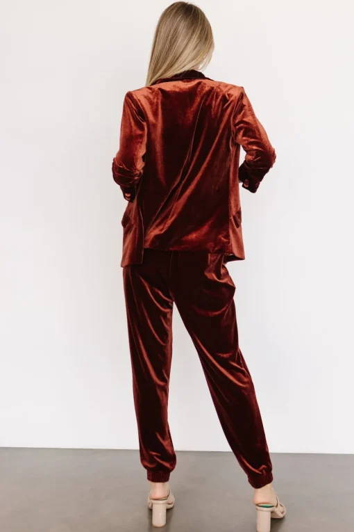 Archie Velvet Jogger Pants | Cinnamon