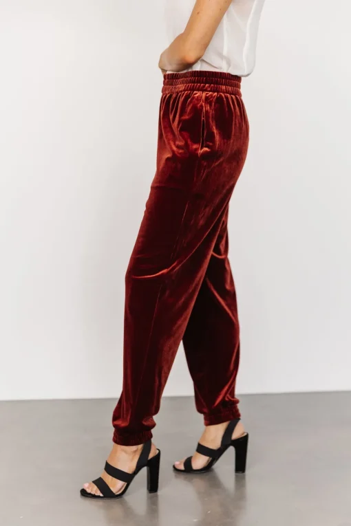 Archie Velvet Jogger Pants | Cinnamon
