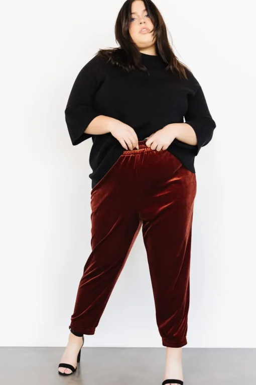 Archie Velvet Jogger Pants | Cinnamon