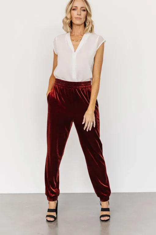 Archie Velvet Jogger Pants | Cinnamon