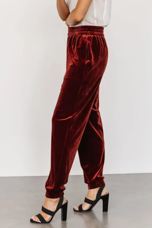 Archie Velvet Jogger Pants | Cinnamon