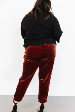Archie Velvet Jogger Pants | Cinnamon