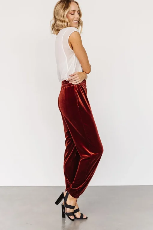 Archie Velvet Jogger Pants | Cinnamon