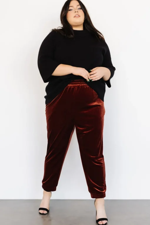 Archie Velvet Jogger Pants | Cinnamon