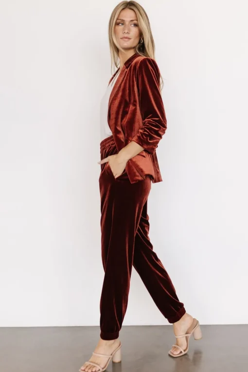 Archie Velvet Jogger Pants | Cinnamon