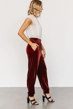 Archie Velvet Jogger Pants | Cinnamon
