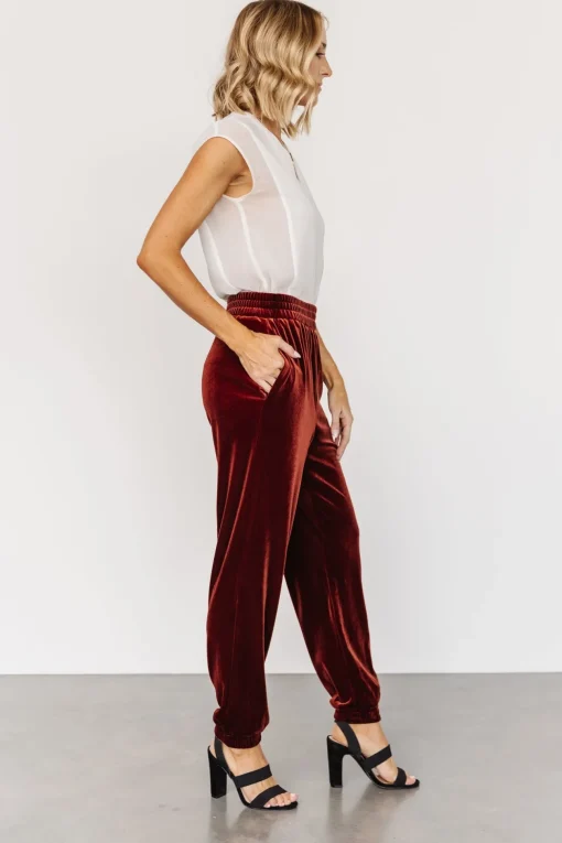 Archie Velvet Jogger Pants | Cinnamon