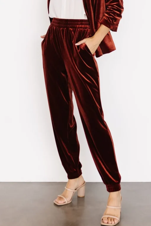 Archie Velvet Jogger Pants | Cinnamon