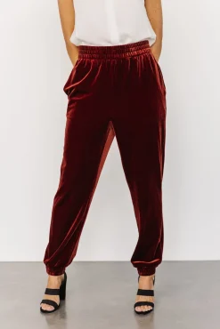 Archie Velvet Jogger Pants | Cinnamon