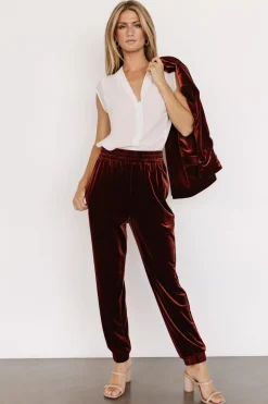Archie Velvet Jogger Pants | Cinnamon