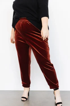 Archie Velvet Jogger Pants | Cinnamon